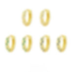 Gold Dazzling Falling Stars Huggie Earrings