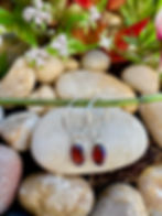 handmade genuine Garnet sterling silver earrings, Jewelry set, Ireland Base, great as gift, fast delivery