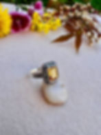 Cushion Citrine  Marcasite Halo Sterling Silver Ring,Jewellery, Birthday gifts, ireland, fast deliver