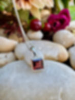 Dainty Garnet Sterling Silver Necklace