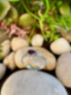 African Garnet Sterling Silver Ring, daily ring, irish business, gifts