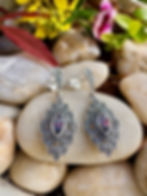 African Garnet Sterling Silver Marcasite Earrings, Jewelry set, January birthstone Earrings,Irland