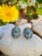 Women Oval cut Blue Topaz Sterling Silver Marcasite Stud Earrings,Irish marcasite jewllery, gift for her, birthday, Christmas