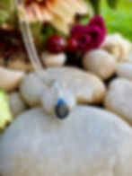 Dainty Black Spinel Sterling Silver Necklace