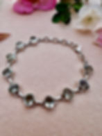 Genuine Green Amethyst Sterling Silver Bracelet, birthday, gifts, february