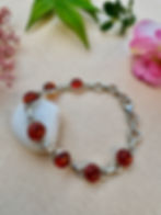 Handmade Sterling Silver Baltic Amber  Bracelet