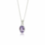 Handmade Brazilian Amethyst Sterling Silver Necklace, Irish Business, February Birthstone