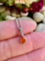 Dainty Carnelian Sterling Silver Necklace